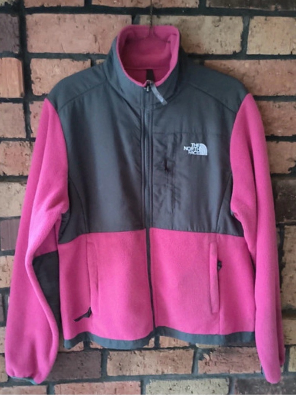 The North Face Pink & Gray Fleece-Lined Jacket